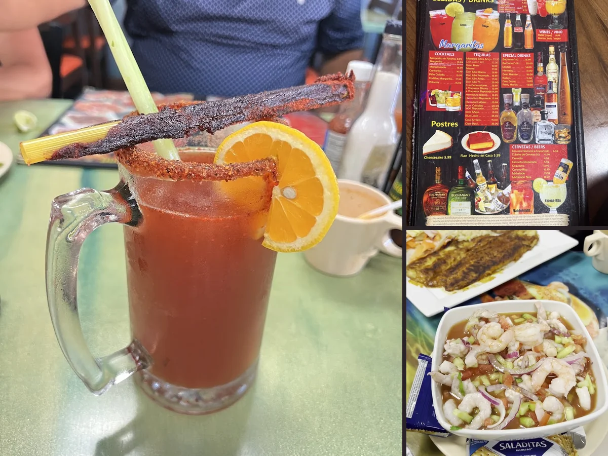 Colorful dishes served in a cozy dining room.